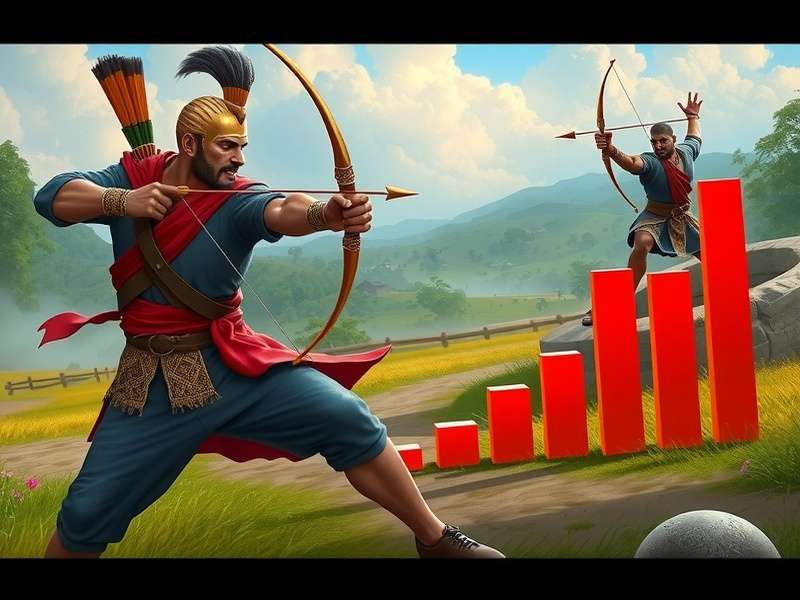 Graph showing Grand Arrow Conqueror download growth in India